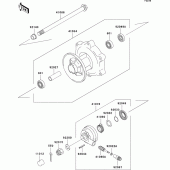Схема вузла: Ступиця переднього колеса для Kawasaki BN125 Eliminator