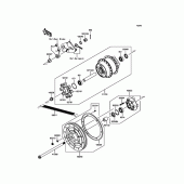 Схема узла: Заднее колесо & Приводная цепь для Kawasaki VN900 Vulcan 900 Classic LT