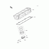 Схема вузла: Циліндр & Поршень для Kawasaki ZX1000 Z1000SX