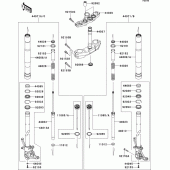 Схема узла: Вилка передней оси для Kawasaki ZR750 Z750R ABS