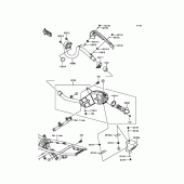 Схема узла: Выхлопная система для Kawasaki KLX140 KLX140L