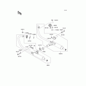 Схема вузла: Вихлопна система для Kawasaki EJ400 W400