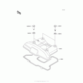 Схема вузла: Клапанна кришка Kawasaki KL650 KLR650
