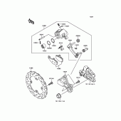 Схема вузла: Заднє гальмо для Kawasaki ER650 ER-6N