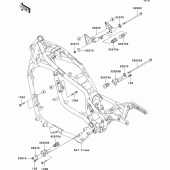 Схема узла: Крепление двигателя для Kawasaki VN1500 VN1500 Classic