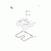 Схема узла: Клапанная крышка для Kawasaki KLX300R