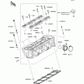 Схема узла: Головка цилиндра для Kawasaki ZR1000 Z1000 ABS