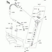 Схема вузла: Задній гальмівний циліндр Kawasaki KX250/ KX252 KX250F
