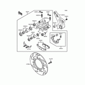 Схема вузла: Заднє гальмо для Kawasaki ZR750 Zephyr
