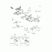 Схема вузла: Електроустаткування для Kawasaki EX250 Ninja 250