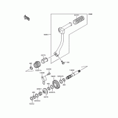 Схема вузла: Kickstarter mechanism (KLX110-A1) для Kawasaki KLX110 KLX110