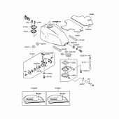 Схема вузла: Паливний бак (ZR400-E3) для Kawasaki ZR400 ZRX