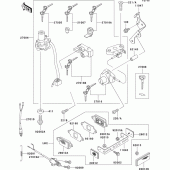 Схема узла: Замок зажигания для Kawasaki ZX600 ZZ-R600