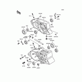 Схема вузла: Картер двигуна для Kawasaki KMX80 KSR-II