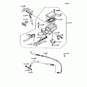 Схема вузла: Clutch master cylinder (ZX900-A9) для Kawasaki ZX900 GPZ900R