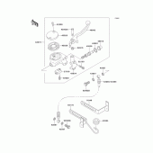 Схема вузла: Передній гальмівний циліндр для Kawasaki VN800 Vulcan 800 Classic