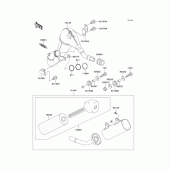 Схема узла: Выхлопная система (s) для Kawasaki KX250/ KX252 KX250
