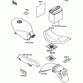 Схема узла: Информационные наклейки для Kawasaki EX500 GPZ500S