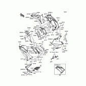 Схема вузла: Нижній обтічник для Kawasaki EX650 ER-6F ABS
