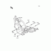 Схема узла: Крепление двигателя для Kawasaki ZR250 Balius-II