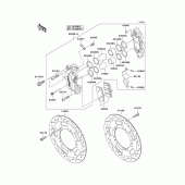 Схема вузла: Переднє гальмо для Kawasaki VN1700 Vulcan 1700 Voyager