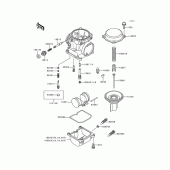 Схема узла: Комплектующие карбюратора для Kawasaki ZG1000 Concours