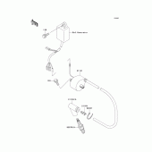 Схема вузла: Система запалювання для Kawasaki KX500