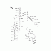Схема узла: Задний тормозной цилиндр для Kawasaki ZX750 Ninja ZX-7R