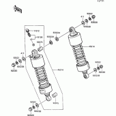 Схема вузла: Підвіска/амортизатор для Kawasaki VN750 VW750 Twin