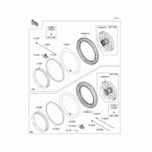 Схема узла: Шины для Kawasaki KX250/ KX252 KX250F