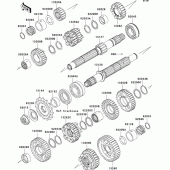 Схема вузла: Трансмісія для Kawasaki ZX636 Ninja ZX-6R