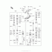 Схема вузла: Вилка передньої осі для Kawasaki VN1700 Vulcan 1700 Voyager