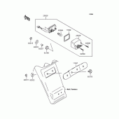 Схема вузла: Задній ліхтар (Стоп-сигнал) для Kawasaki KLX250 D-Tracker