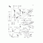 Схема вузла: Ignition switch/locks/reflectors для Kawasaki ZR750 Z750S