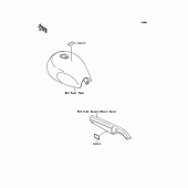 Схема вузла: Інформаційні наклейки для Kawasaki BJ250 Estrella Custom