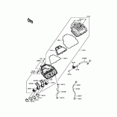 Схема вузла: Повітряний фільтр Kawasaki ZR900 Z900 ABS