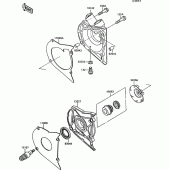Схема вузла: Водяний насос для Kawasaki EN500 Vulcan 500