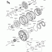 Схема узла: Clutch(1/2) для Kawasaki ZG1400 1400GTR ABS
