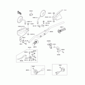 Схема узла: Руль (1/2) для Kawasaki KLX250 KLX250