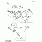 Схема узла: Задний фонарь (Стоп-сигнал) для Kawasaki ZX600 Ninja 600R
