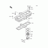 Схема вузла: Циліндр & Поршень для Kawasaki ZR400 Zephyr X
