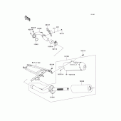 Схема узла: Выхлопная система (s) для Kawasaki KX250/ KX252 KX250F