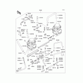 Схема узла: Карбюратор(1/2) для Kawasaki KLE250 Anhelo