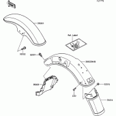 Схема вузла: Fender для Kawasaki VN750 VN750 Twin