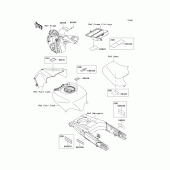 Схема вузла: Інформаційні наклейки для Kawasaki ZX1400 Ninja ZX-14R