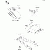 Схема узла: Информационные наклейки для Kawasaki EL250 Eliminator 250