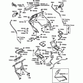 Схема вузла: Cowling(1/3) для Kawasaki ZG1000 1000GTR