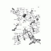 Схема вузла: Облицювальні елементи для Kawasaki EN650 Vulcan S ABS