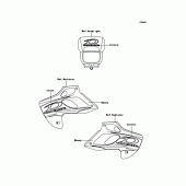 Схема вузла: Наклейки (Ebony; KLX250-J6) для Kawasaki KLX250 D-Tracker
