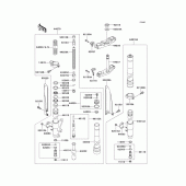 Схема вузла: Передня вилка(1/2) для Kawasaki KX125